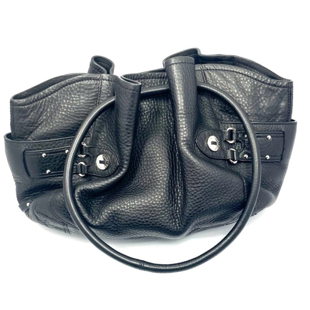 Vintage Cole Haan Black Pebbled Leather Shoulder Bag
